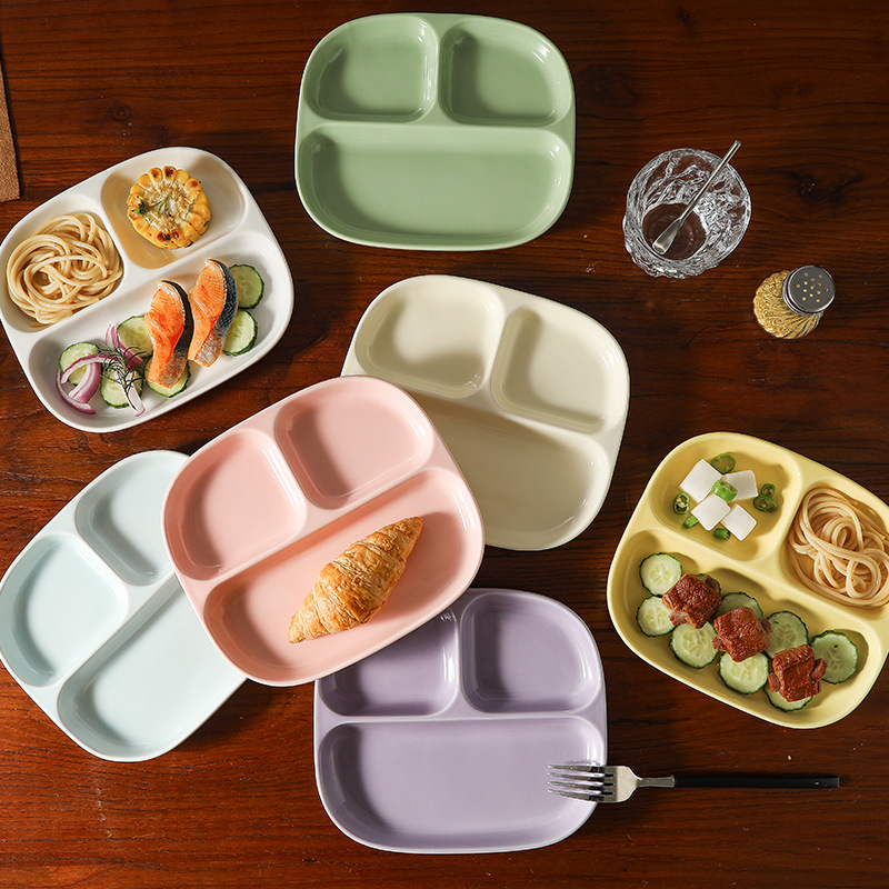 Trójdzielna ceramiczna talerz  – Food Snacks For Weight Loss recenzja i cena
